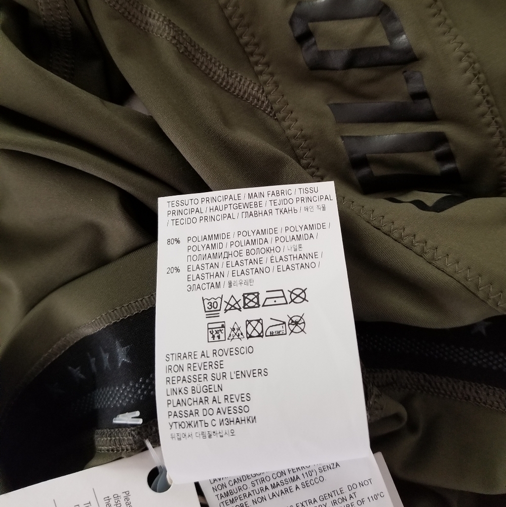 Golden Goose  Logo Leggings Size S Small Khaki Military Green - Picture 9 of 10